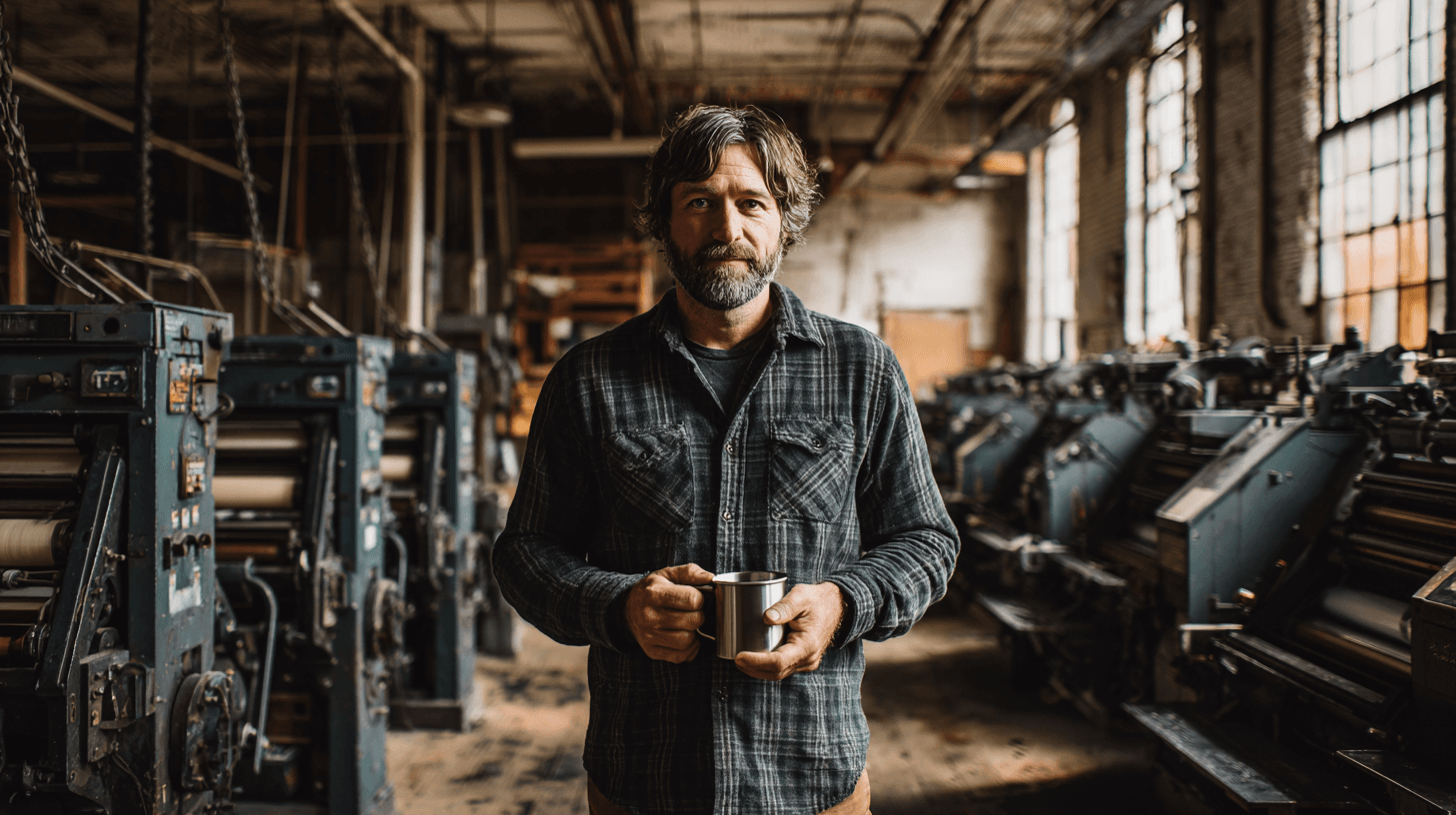 Owner of a small manufacturing operation, on the shop floor